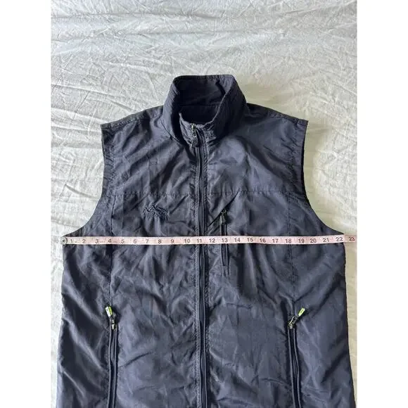 Men's Navy Blue Utility Vest Large Outdoor Travel Fishing Pockets Zip Up - Picture 9 of 9